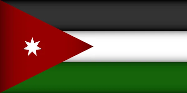 Drapeau de Jordanie. — Image vectorielle