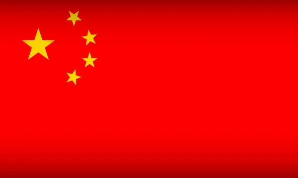 Flagga Kina. — Stock vektor