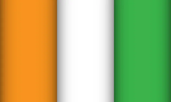Elfenbenskustens flagga. — Stock vektor