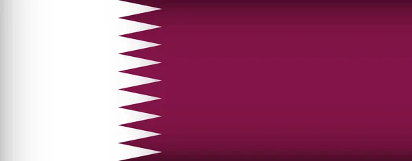 Bandeira do Qatar . — Vetor de Stock