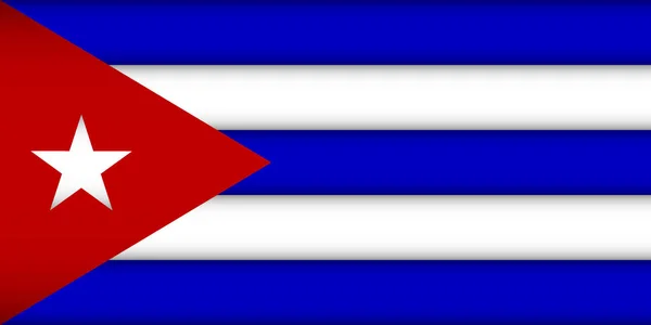 Bandera de Cuba . — Vector de stock