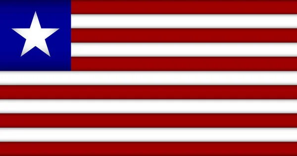 Liberya bayrağı. — Stok Vektör