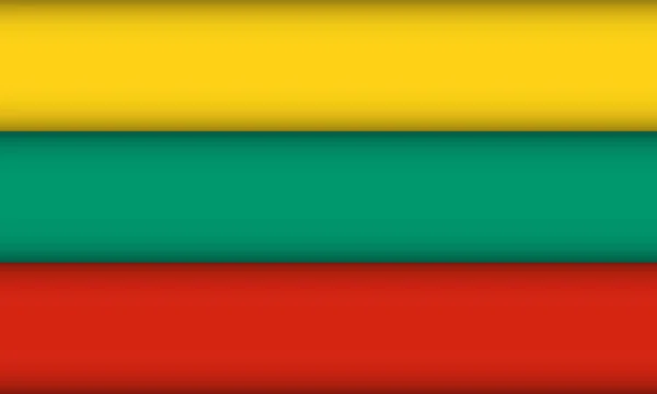 Litvánia zászlaja. — Stock Vector