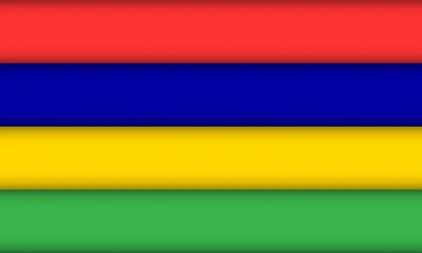 Flagge von mauritius. — Stockvektor