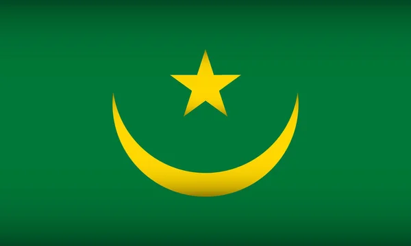 Flagga Mauretanien. — Stock vektor