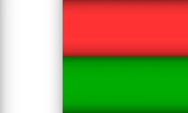 Bandiera del Madagascar. — Vettoriale Stock