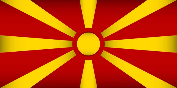 Flaga Macedonii. — Wektor stockowy