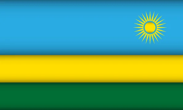 Bandeira de ruanda . — Vetor de Stock