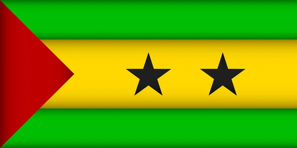 Bandeira de São Tomé e Príncipe. — Vetor de Stock