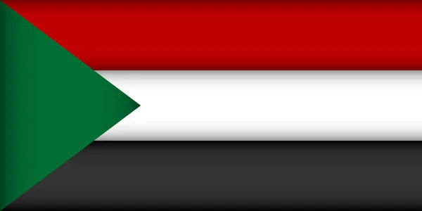 Flagga sudan. — Stock vektor
