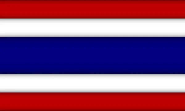 Flagga thailand. — Stock vektor