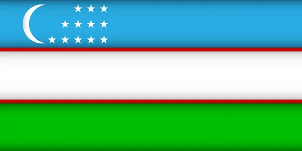 Bandiera dell'Uzbekistan. — Vettoriale Stock