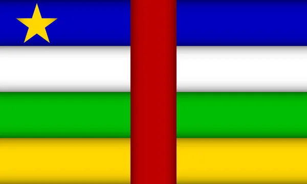 Flagge der Zentralafrikanischen Republik. — Stockvektor