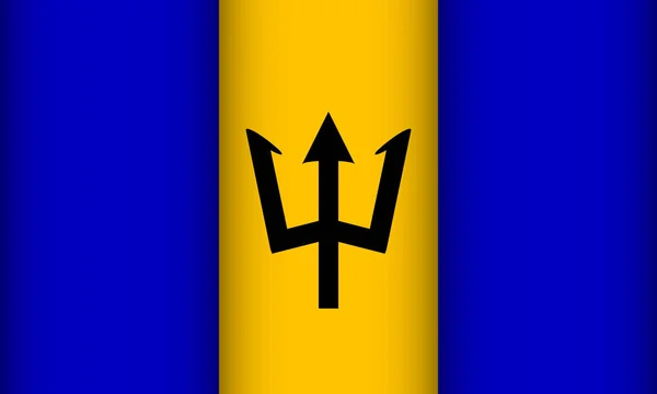 Barbados flagga. — Stock vektor