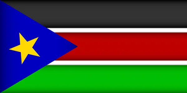 Bandiera del Sud Sudan. — Vettoriale Stock
