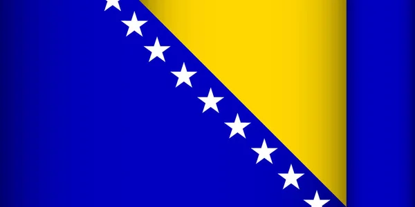 Bandeira da Bósnia e Herzegovina. — Vetor de Stock