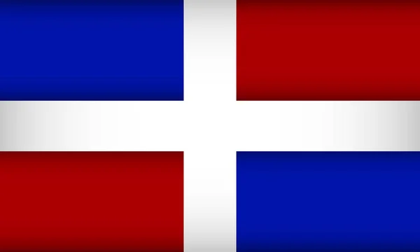 A Dominikai Köztársaság zászlaja도미니카 공화국의 국기. — 스톡 벡터
