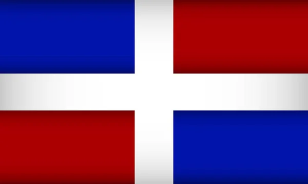 Drapeau de la République dominicaine . — Image vectorielle