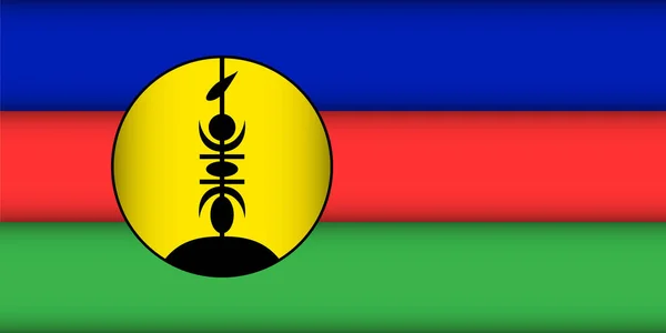 Bandiera della Nuova Caledonia. — Vettoriale Stock