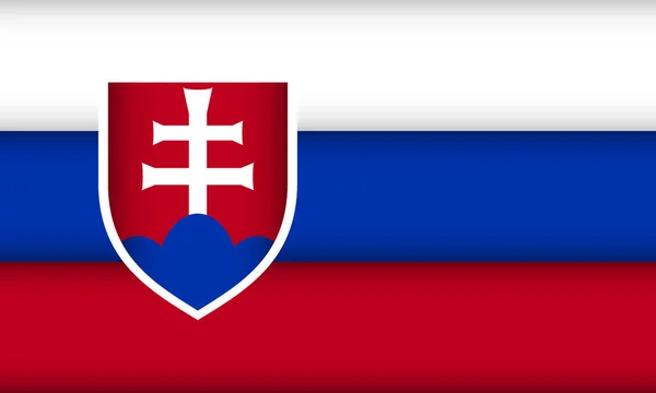 Flagga Slovakien. — Stock vektor