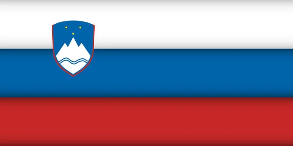 Vlag van Slovenië. — Stockvector
