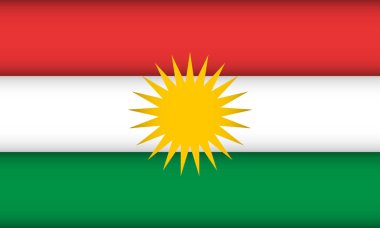 Kürdistan bayrağı.