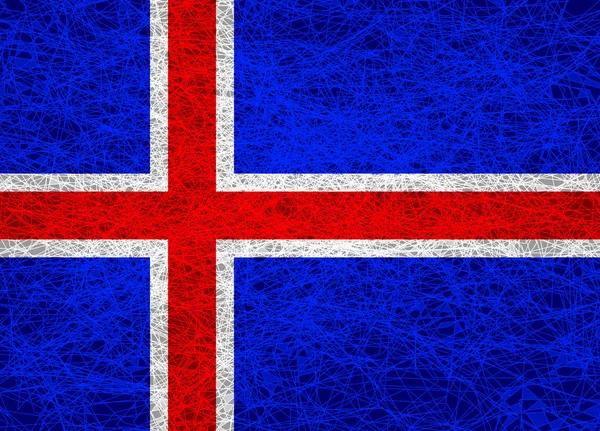 Bandeira da Islândia. — Fotografia de Stock