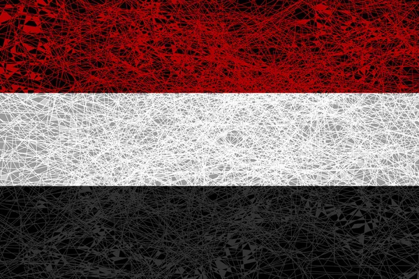 Vlag van Jemen. — Stockfoto