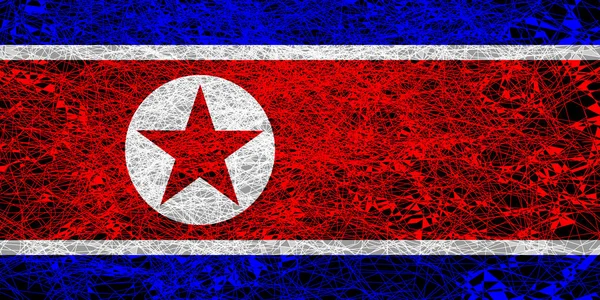 Drapeau de Corée du Nord. — Photo