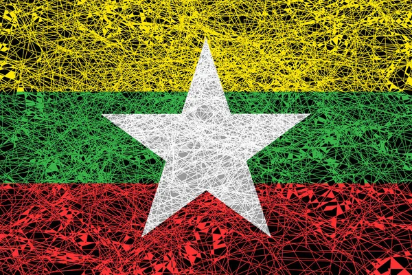 Flagga myanmar. — Stockfoto