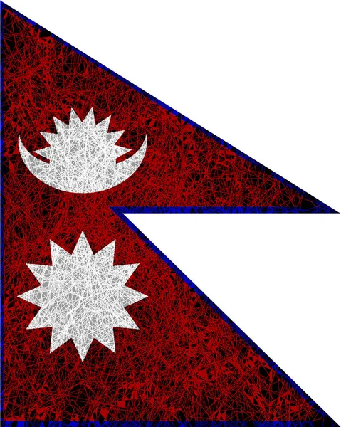 Vlag van nepal. — Stockfoto