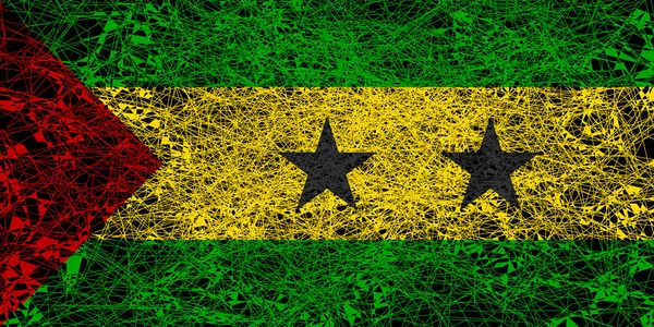 Bandeira de São Tomé e Príncipe. — Fotografia de Stock