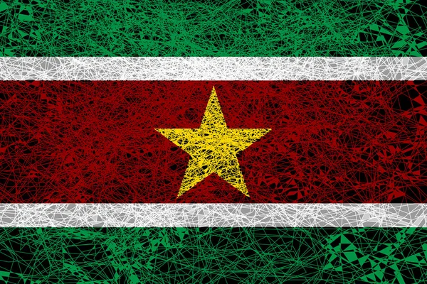 Surinams flagga. — Stockfoto