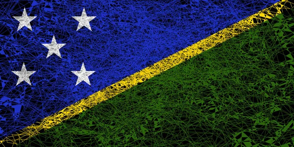 Zászló Salamon-szigetek. — Stock Fotó