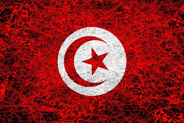 Tunisias flagg . – stockfoto