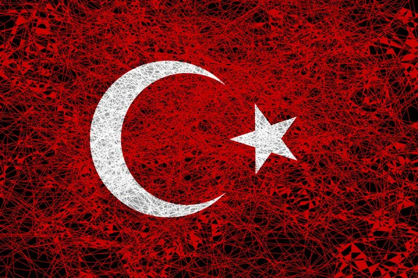 Turecká vlajka. — Stock fotografie