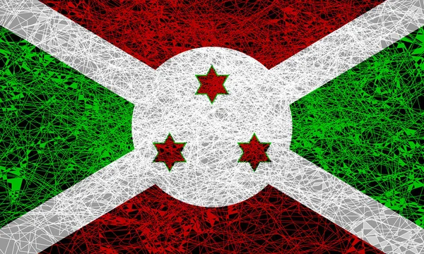 Flagge Burundis. — Stockfoto