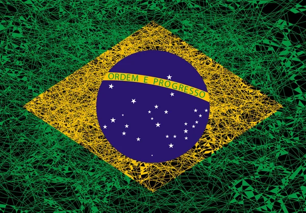 Brazilská vlajka. — Stock fotografie