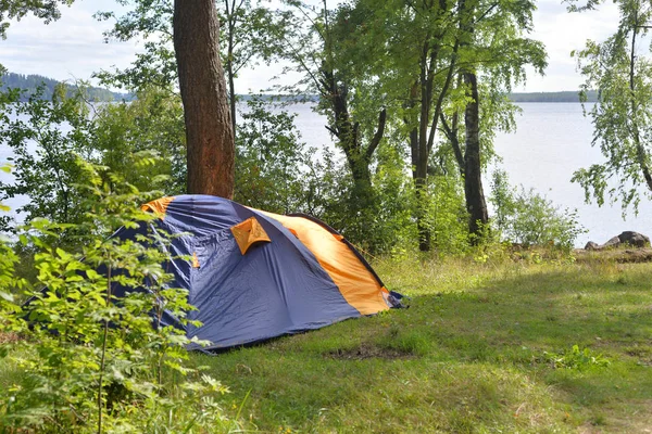 Camping tent in forest. — Stock Photo, Image