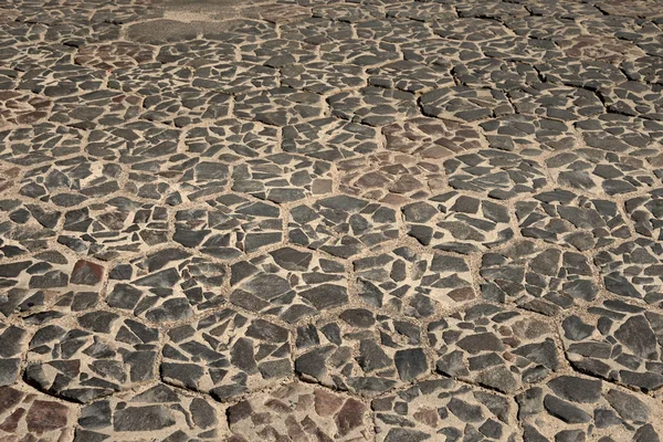 Fragment Old Road Cobblestones Stolin Belarus — Stock Photo, Image
