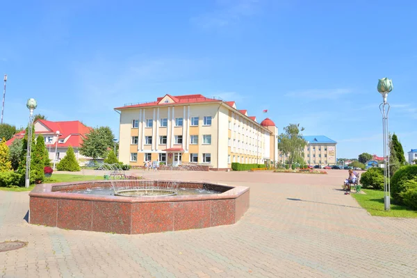 Lenin plein in Stolin. — Stockfoto