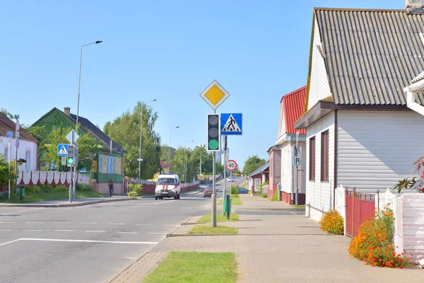 Sovetskaya Street a Stolin . — Foto Stock