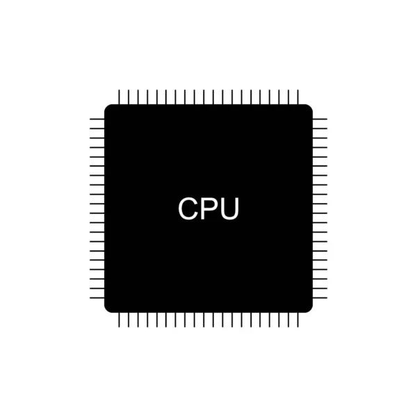 Processor icoon op wit. — Stockvector