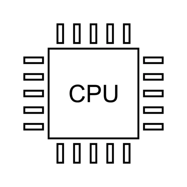 Піктограма процесора на білому . — стоковий вектор
