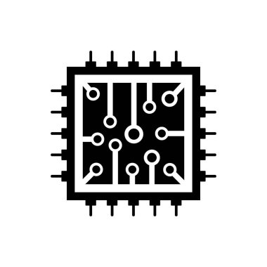 İşlemci simgesi beyaz.