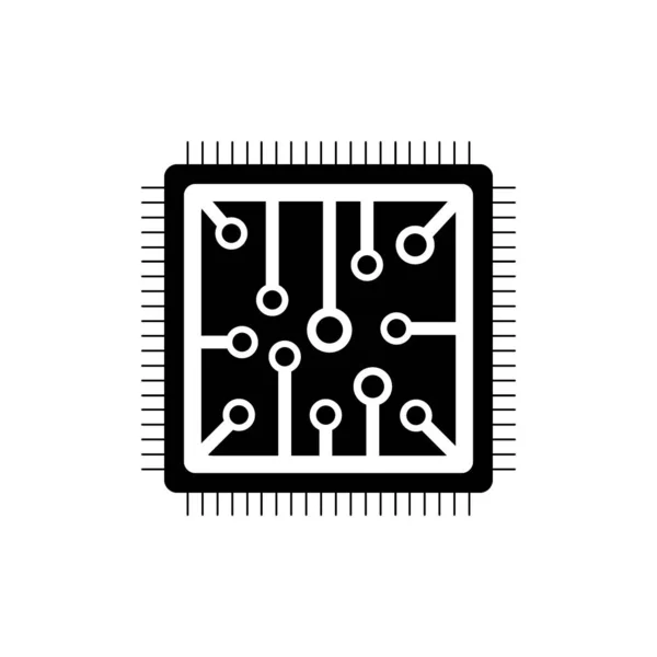 Піктограма процесора на білому . — стоковий вектор