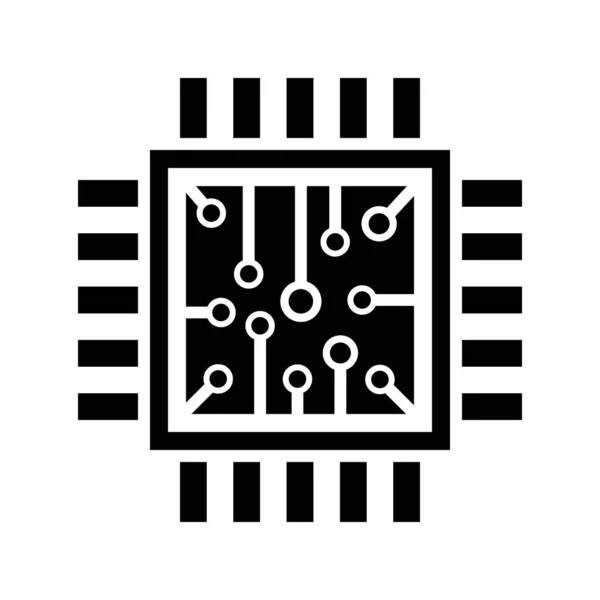 Піктограма процесора на білому . — стоковий вектор