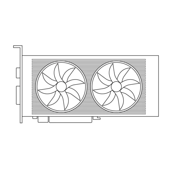 Video card icon. — Stock Vector