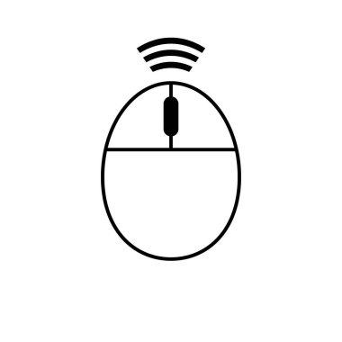 Bilgisayar kablosuz fare simgesi.