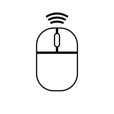 Bilgisayar kablosuz fare simgesi.